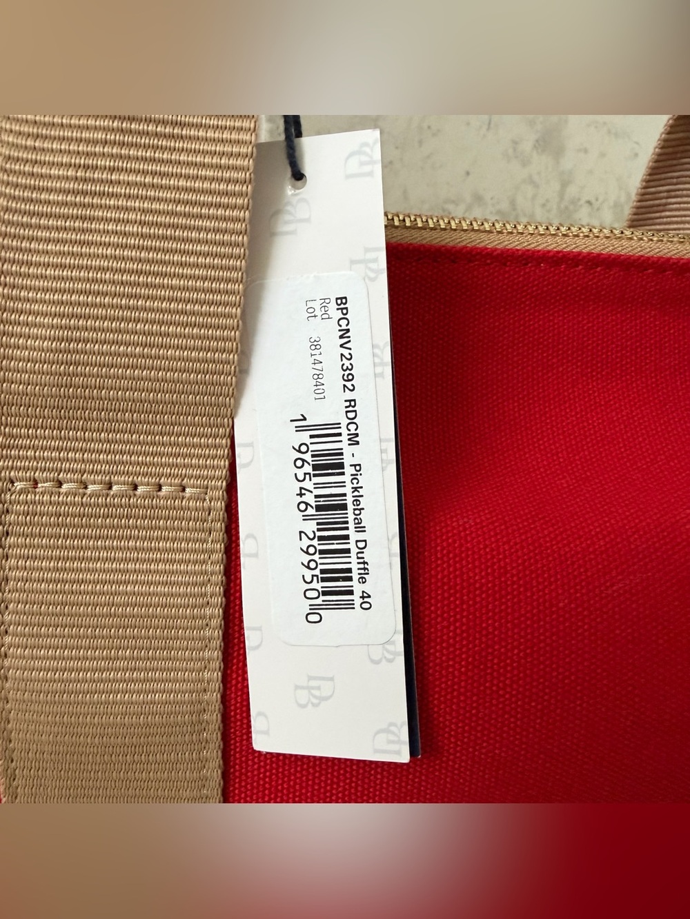 Dooney & Bourke Red Canvas Pickleball Duffel - Picture 7 of 16
